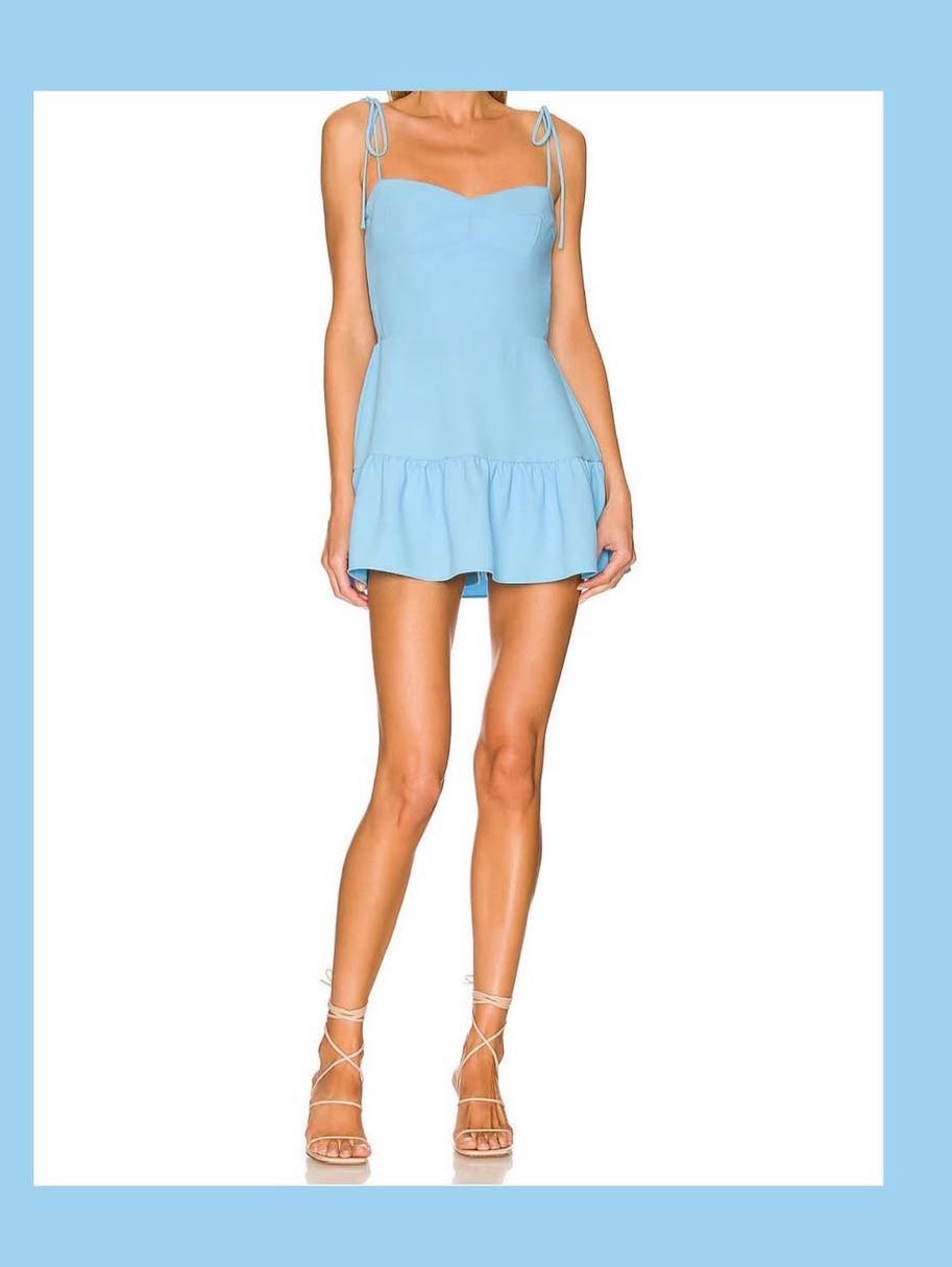 Blue romper dress