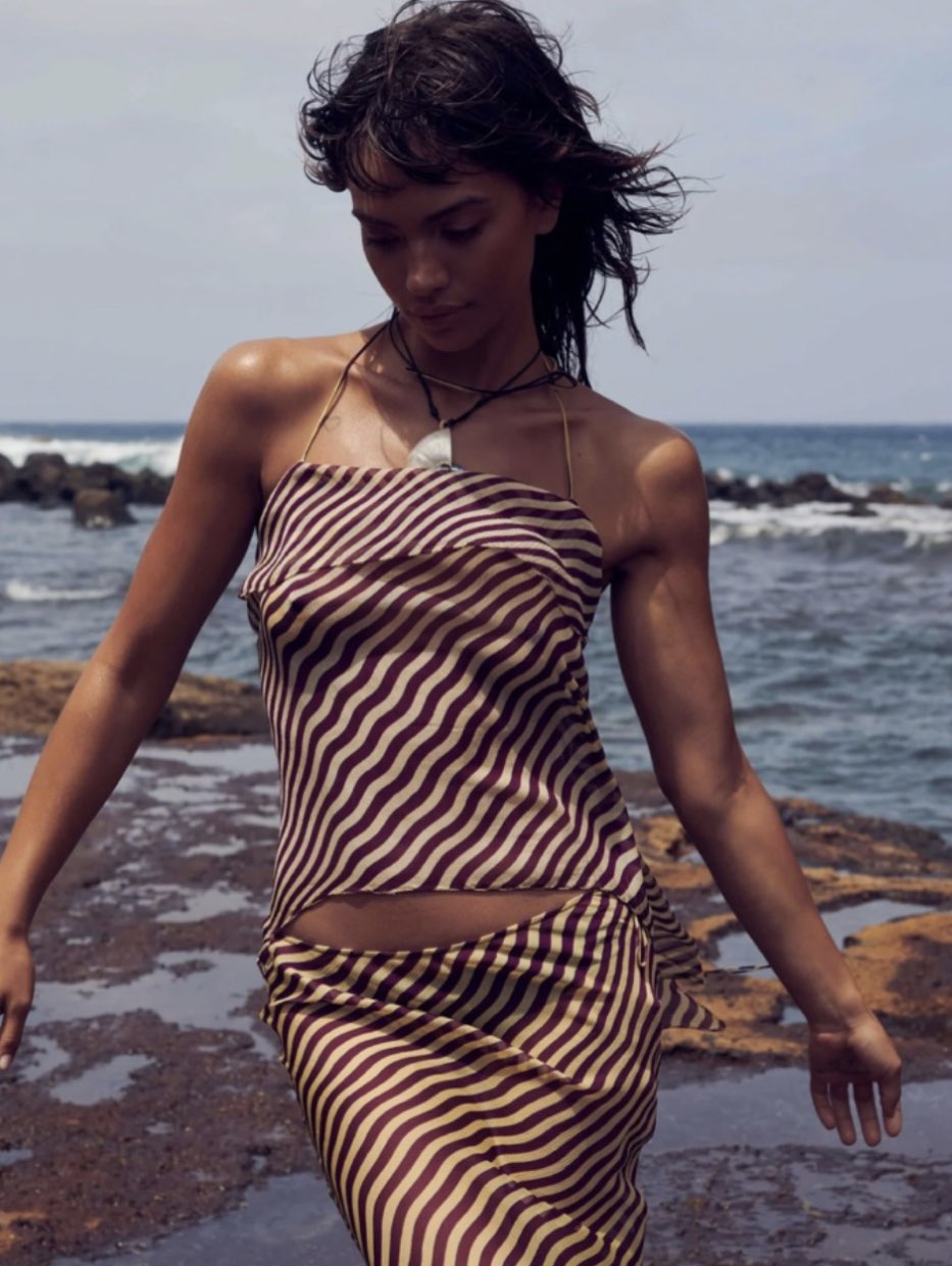 Striped Sheer Set