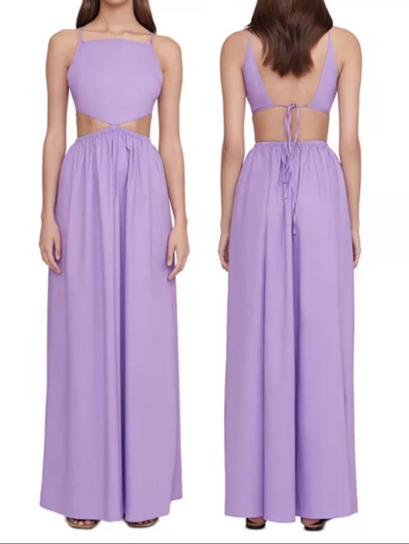Lavender Cutout Maxi Dress
