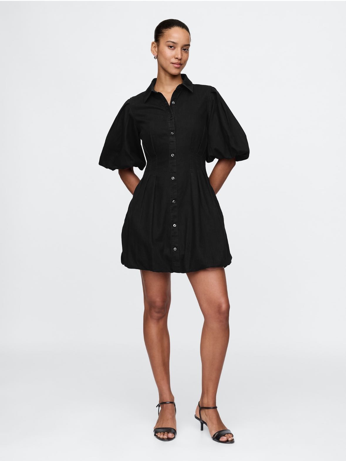 Bubble Mini Shirt Dress