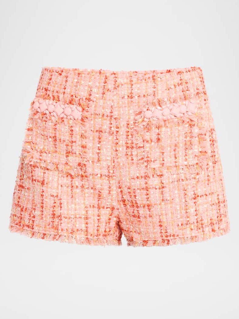 Cinq à Sept Raquel Beaded Bouclé Shorts