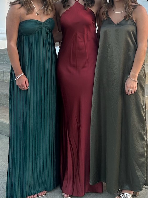Red halter gown