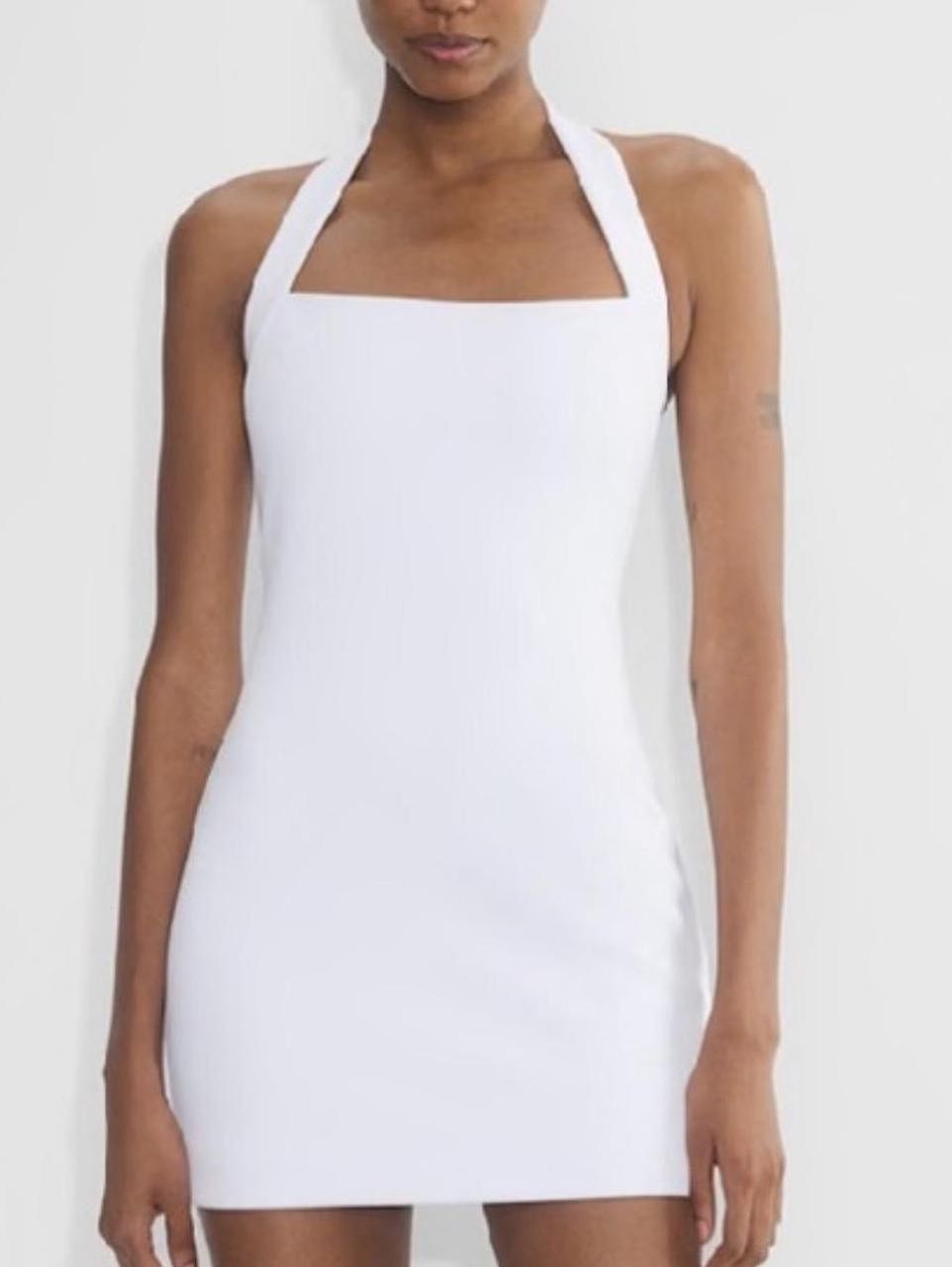 aritzia original contour optimum halter dress short