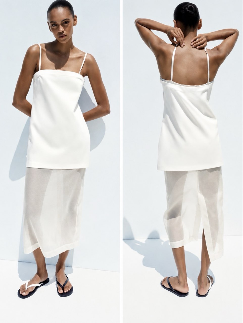 Zara Sheer White Dress