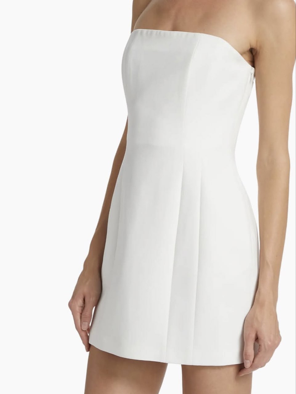 White Strapless Mini Dress