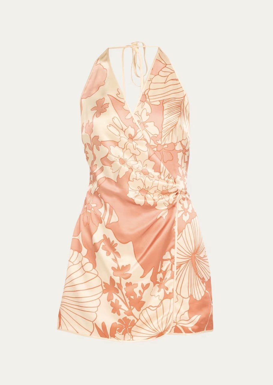 SIR. Como Twist Mini Dress in Paradiso Print