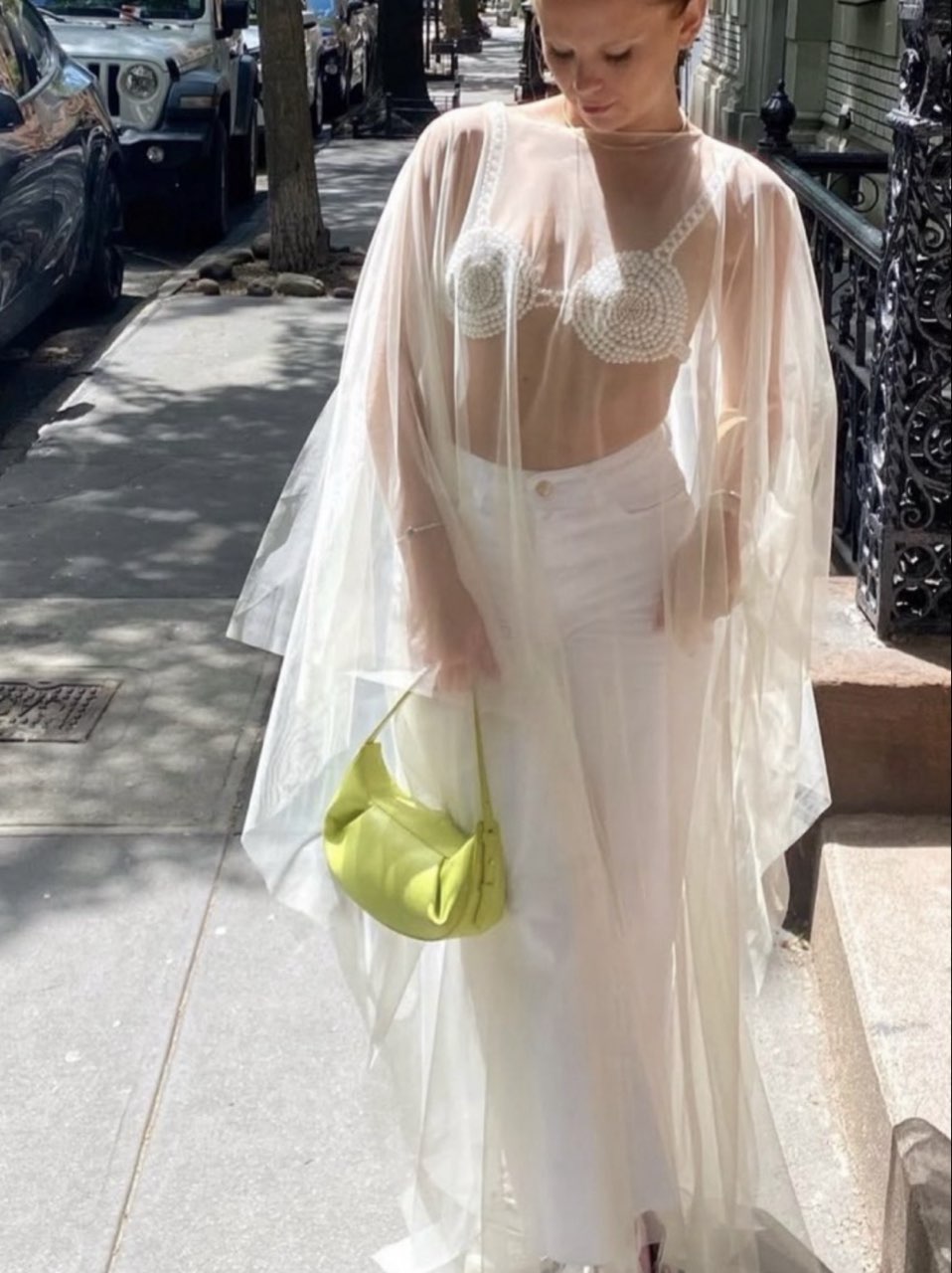 Sheer Mesh Cape
