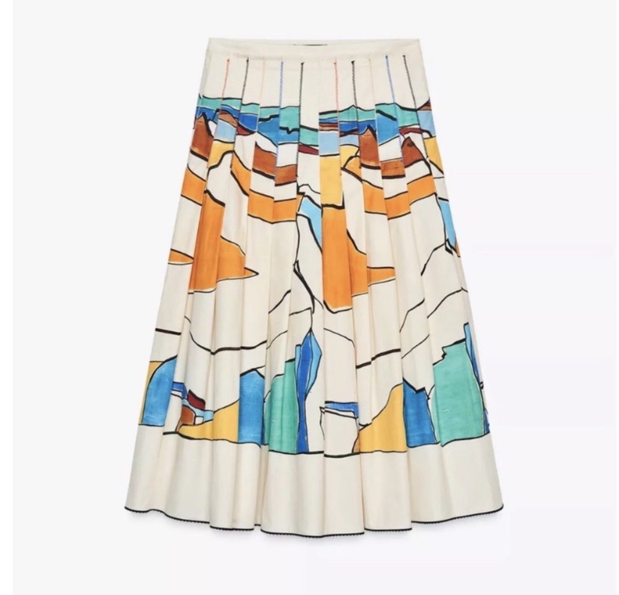 Abstract Maxi Skirt