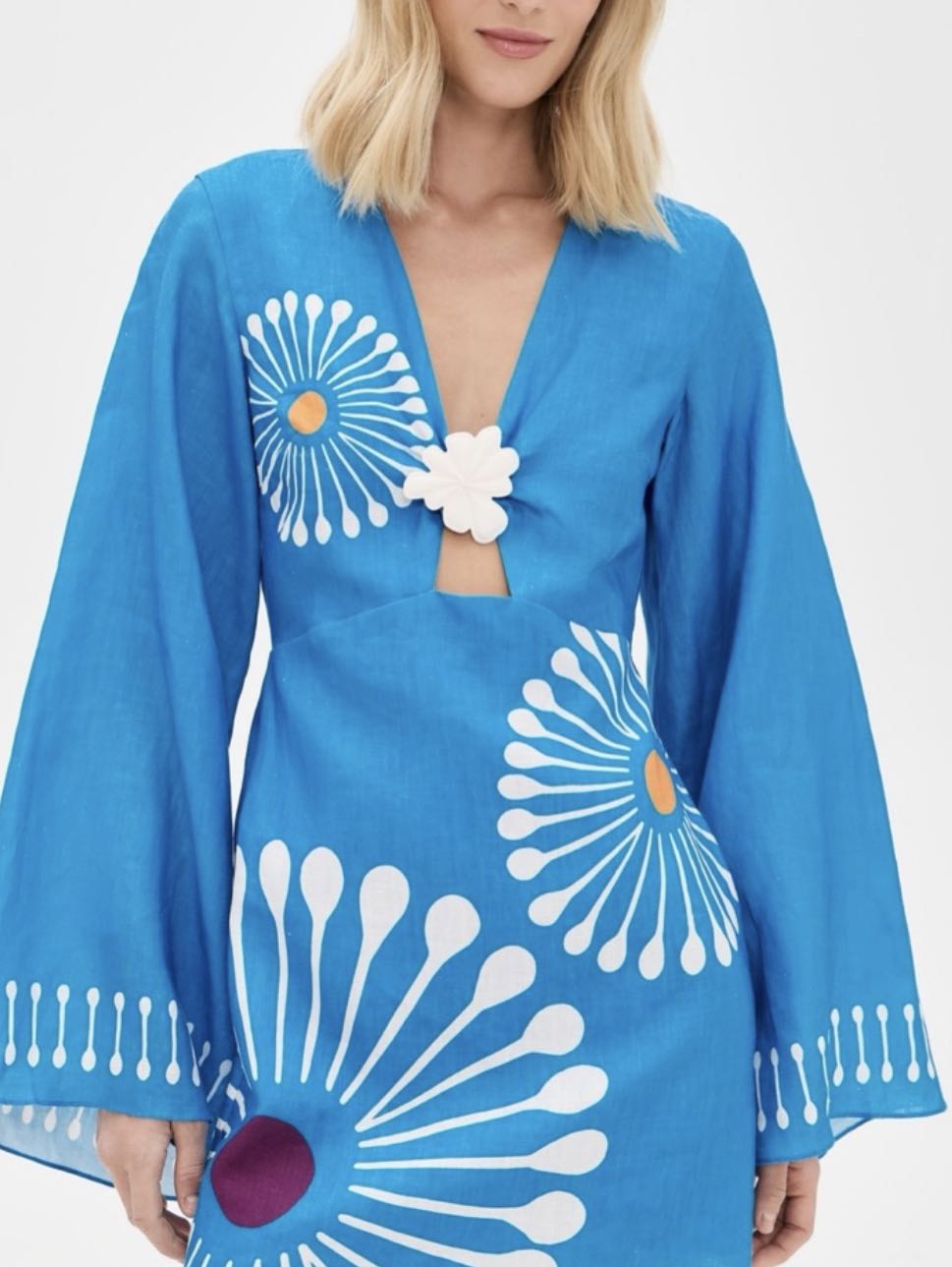 Blue Print Mini Dress