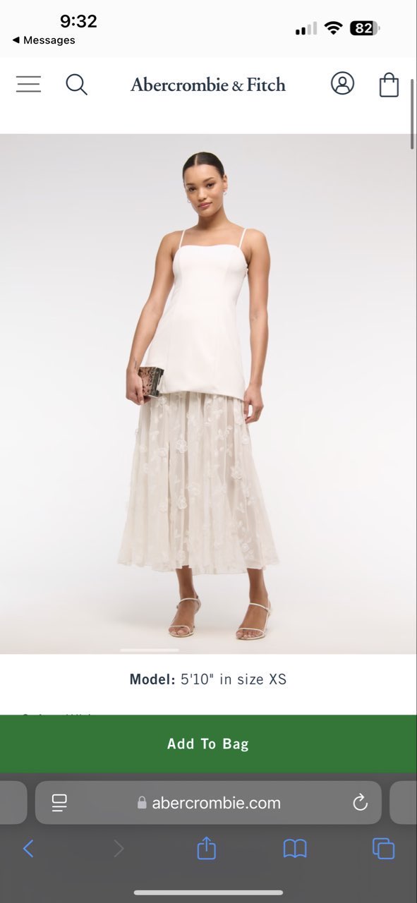 Size small white midi/ankle length dress