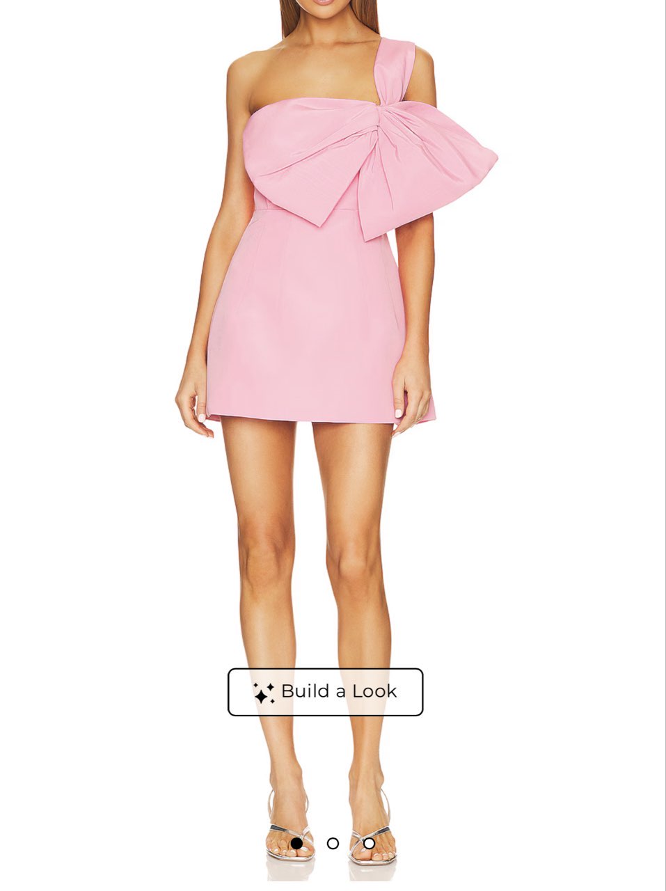 Pink Bardot bow dress