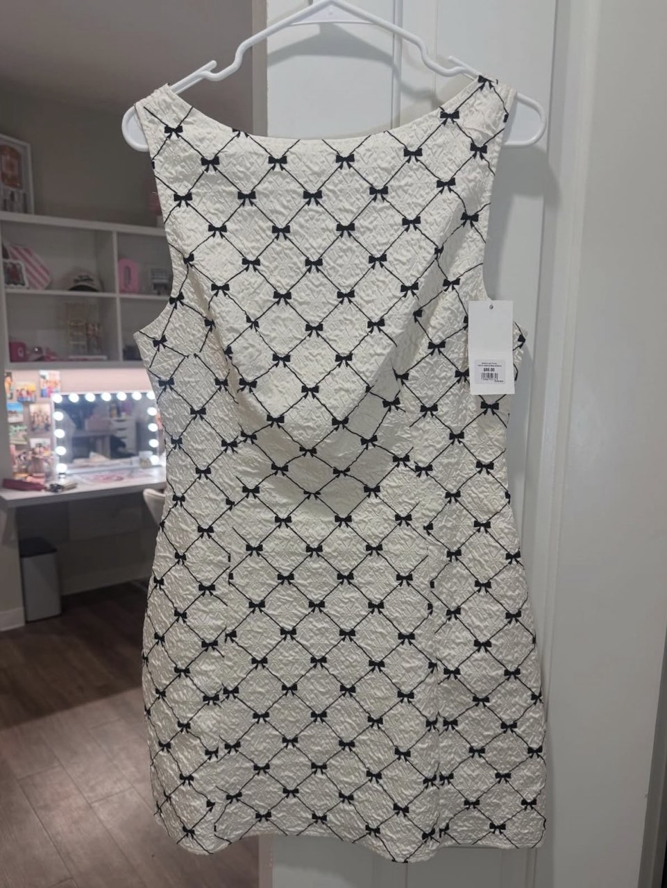 Boutique bow mini dress