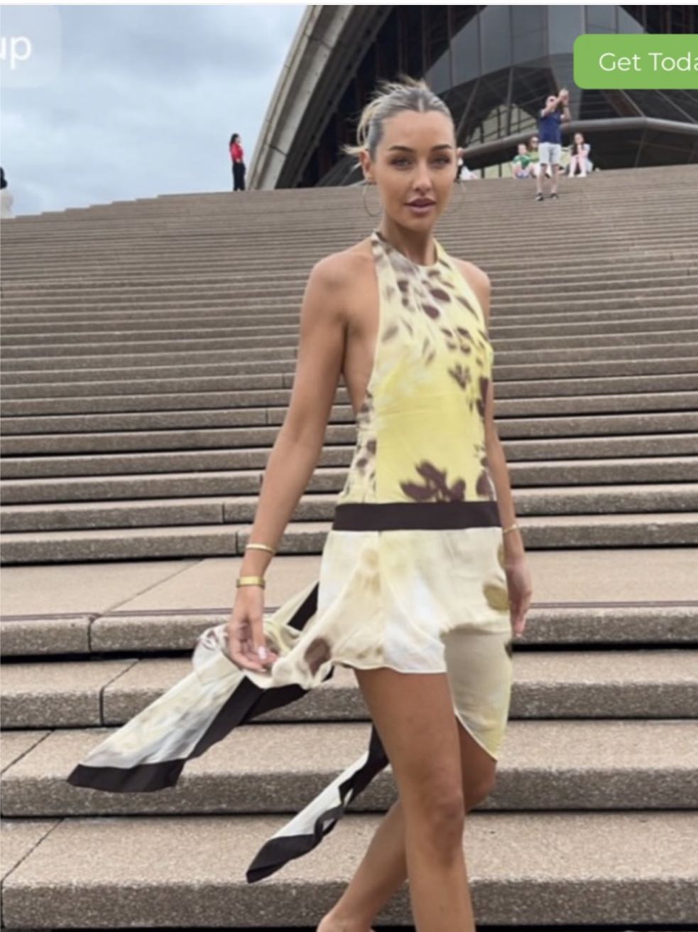 Tie-Dye Halter Mini Dress