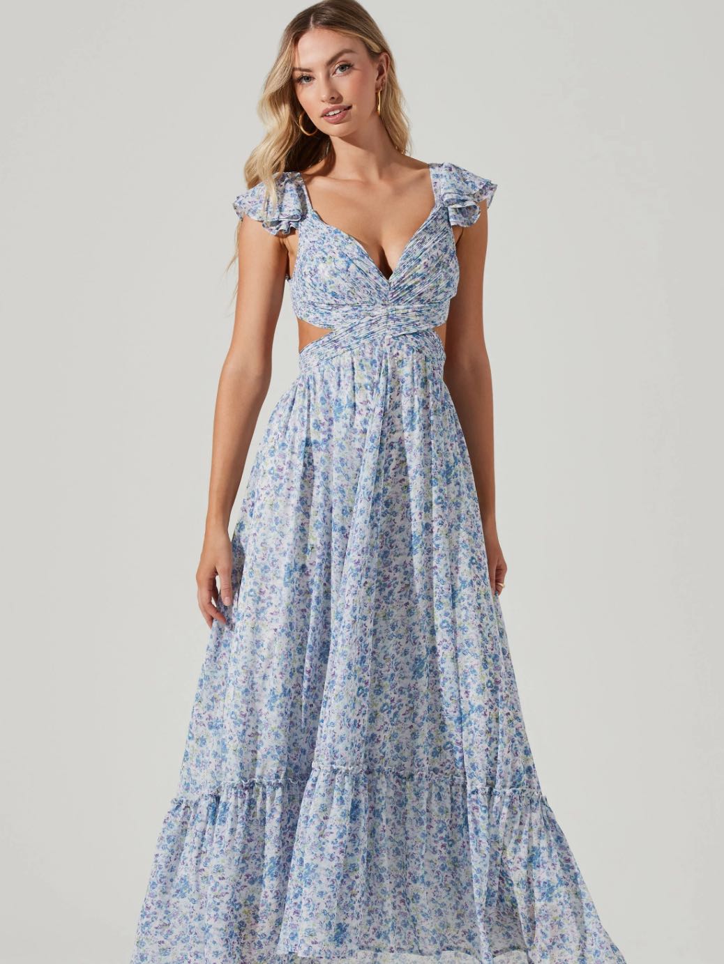 Primrose Floral Strappy Back Maxi Dress