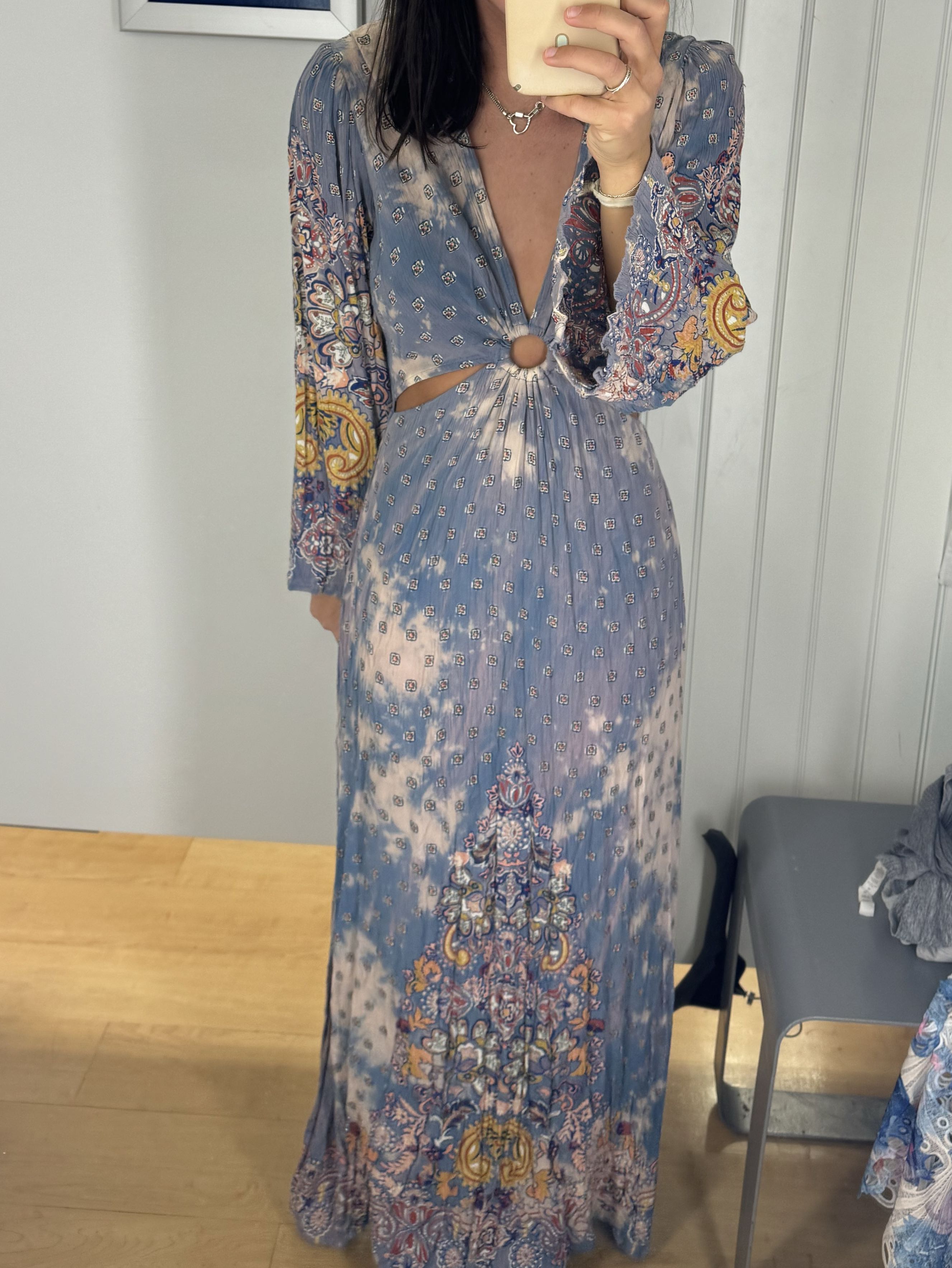Bleach Tie Dye Maxi Dress