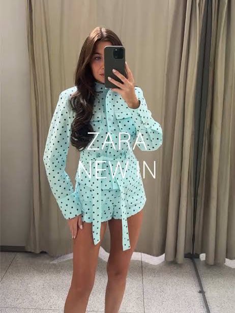 Teal polka dot set