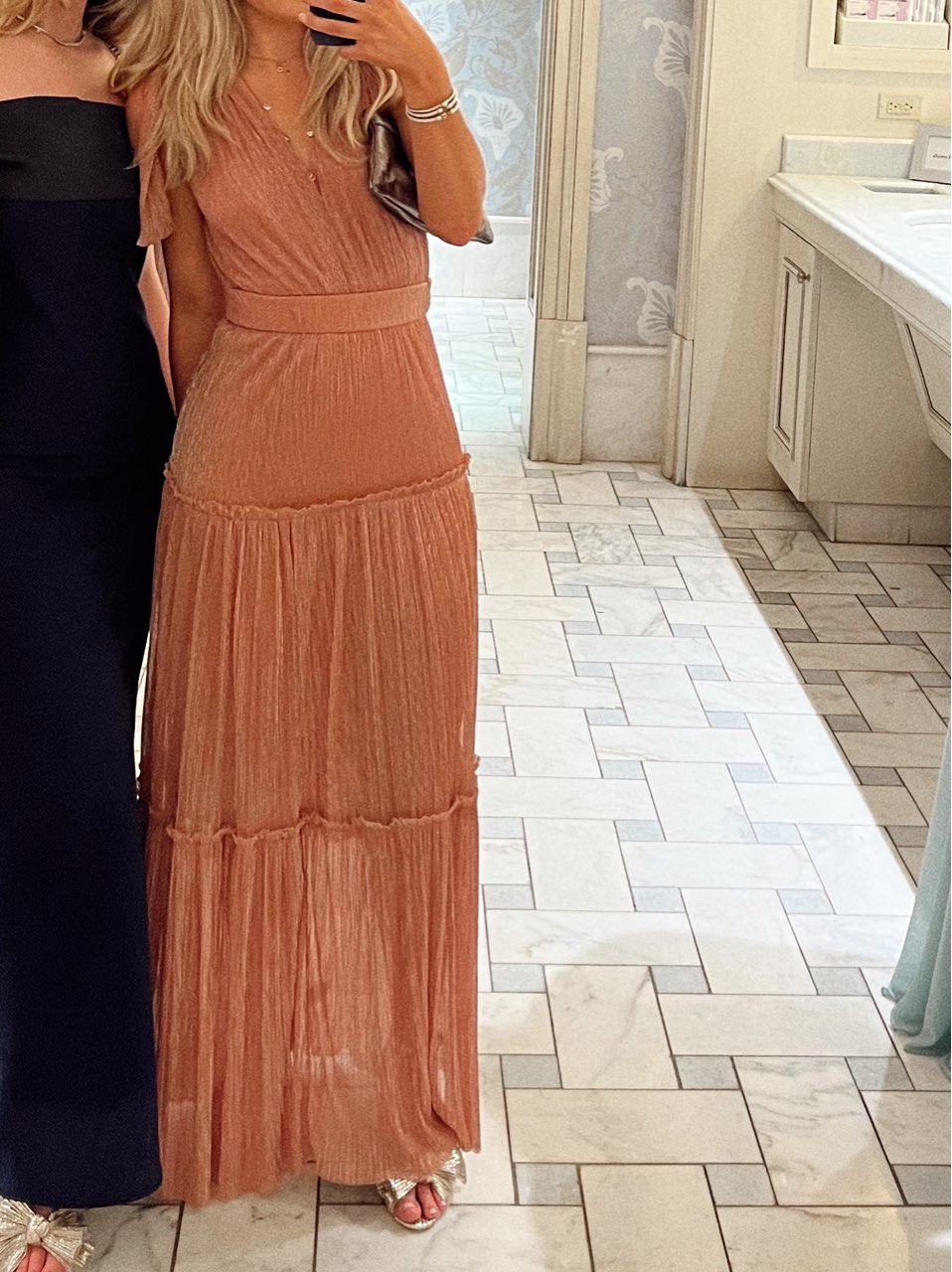 Pink long dress