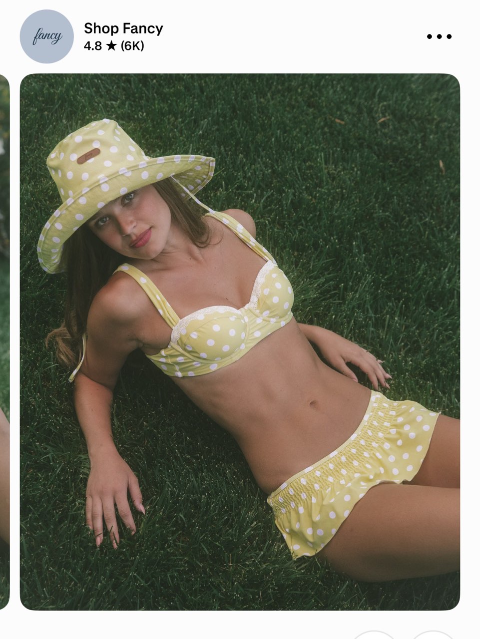 yellow polka dot bikini set