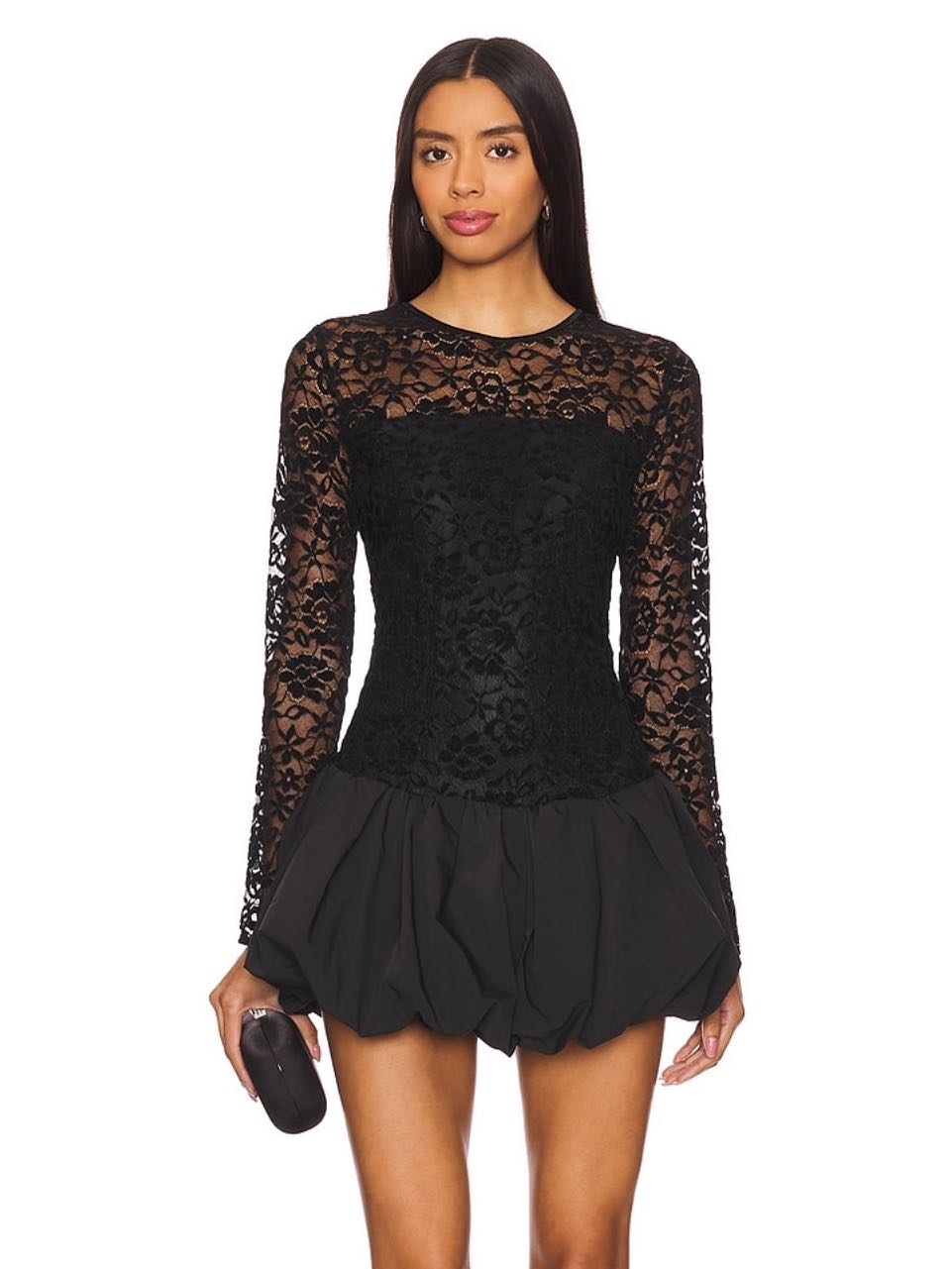 Black lace dress