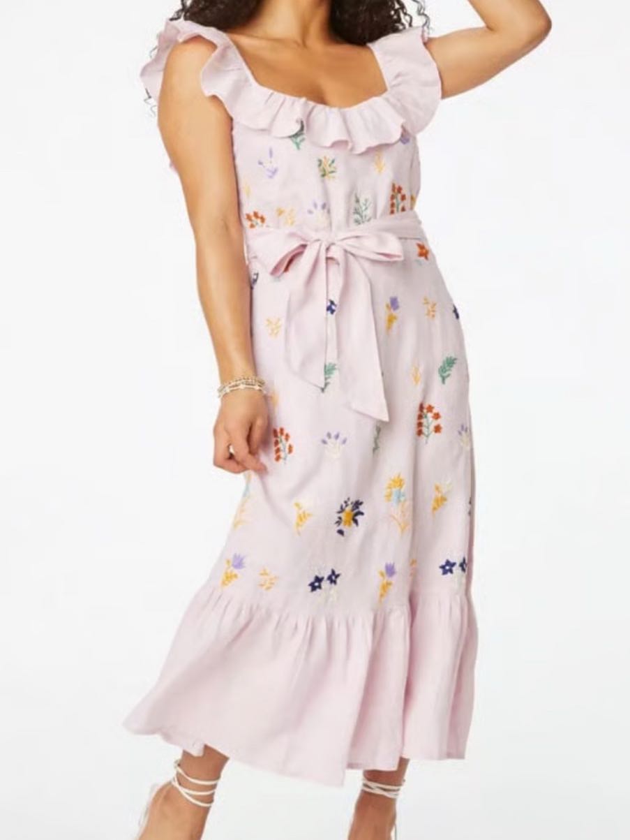 Afina Embroidery Keria Maxi Dress