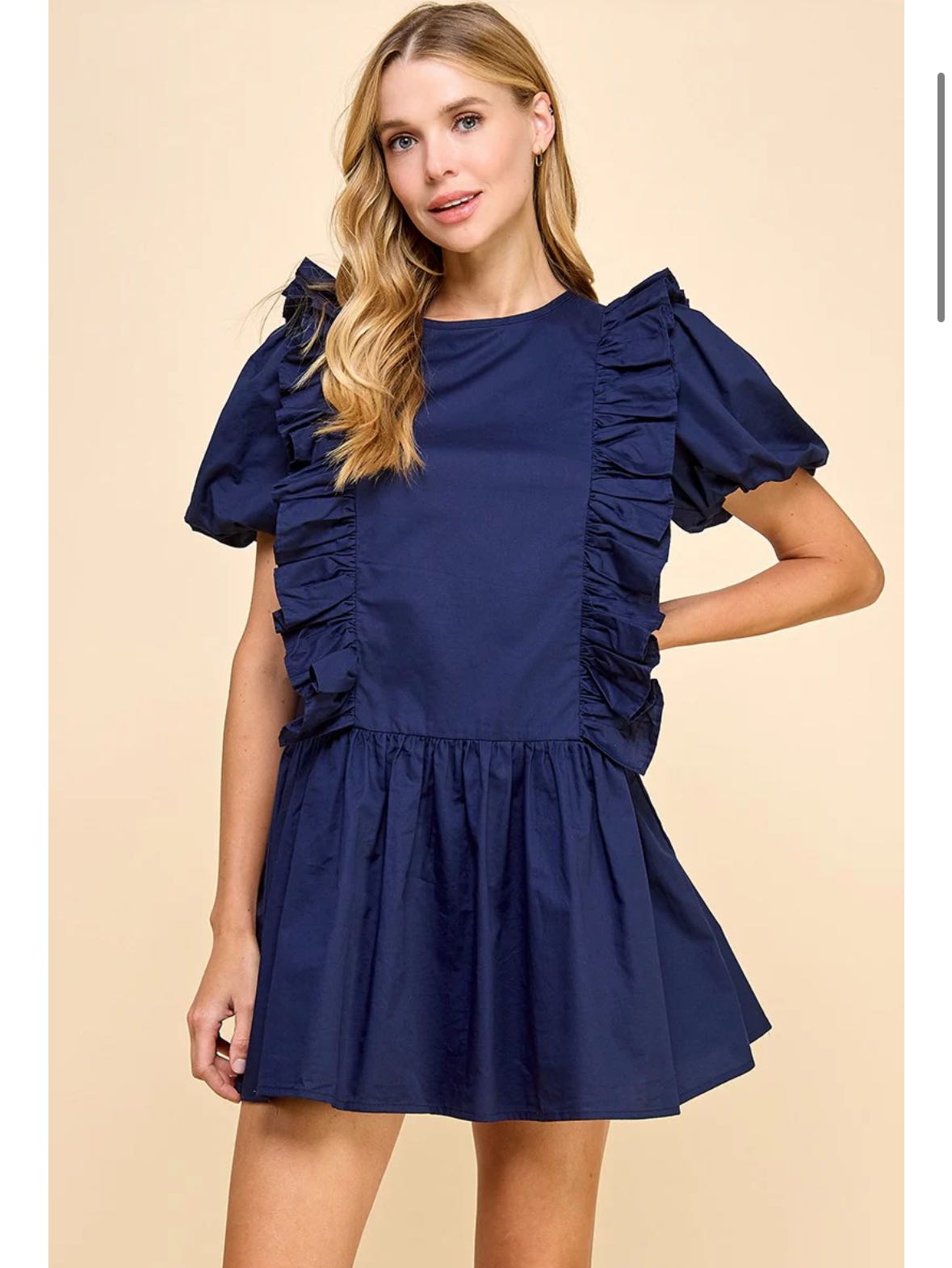 Navy Ruffle dress