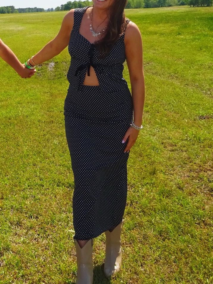 top and maxi skirt set