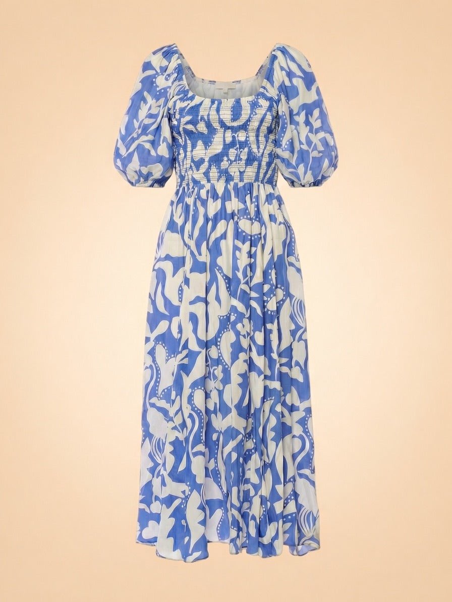 Lola Floral Silk Midi Dress
