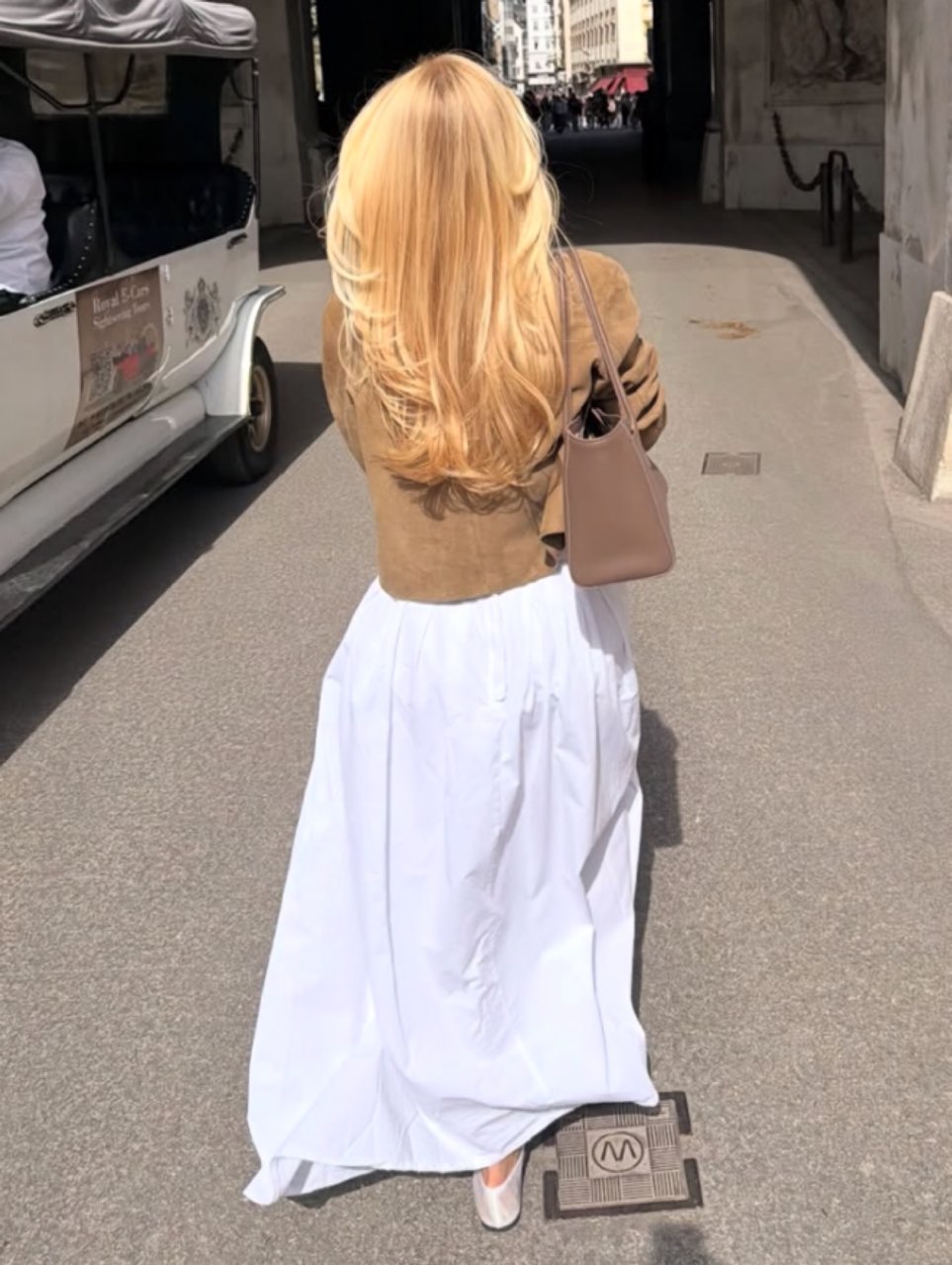 White Flowy Maxi Skirt