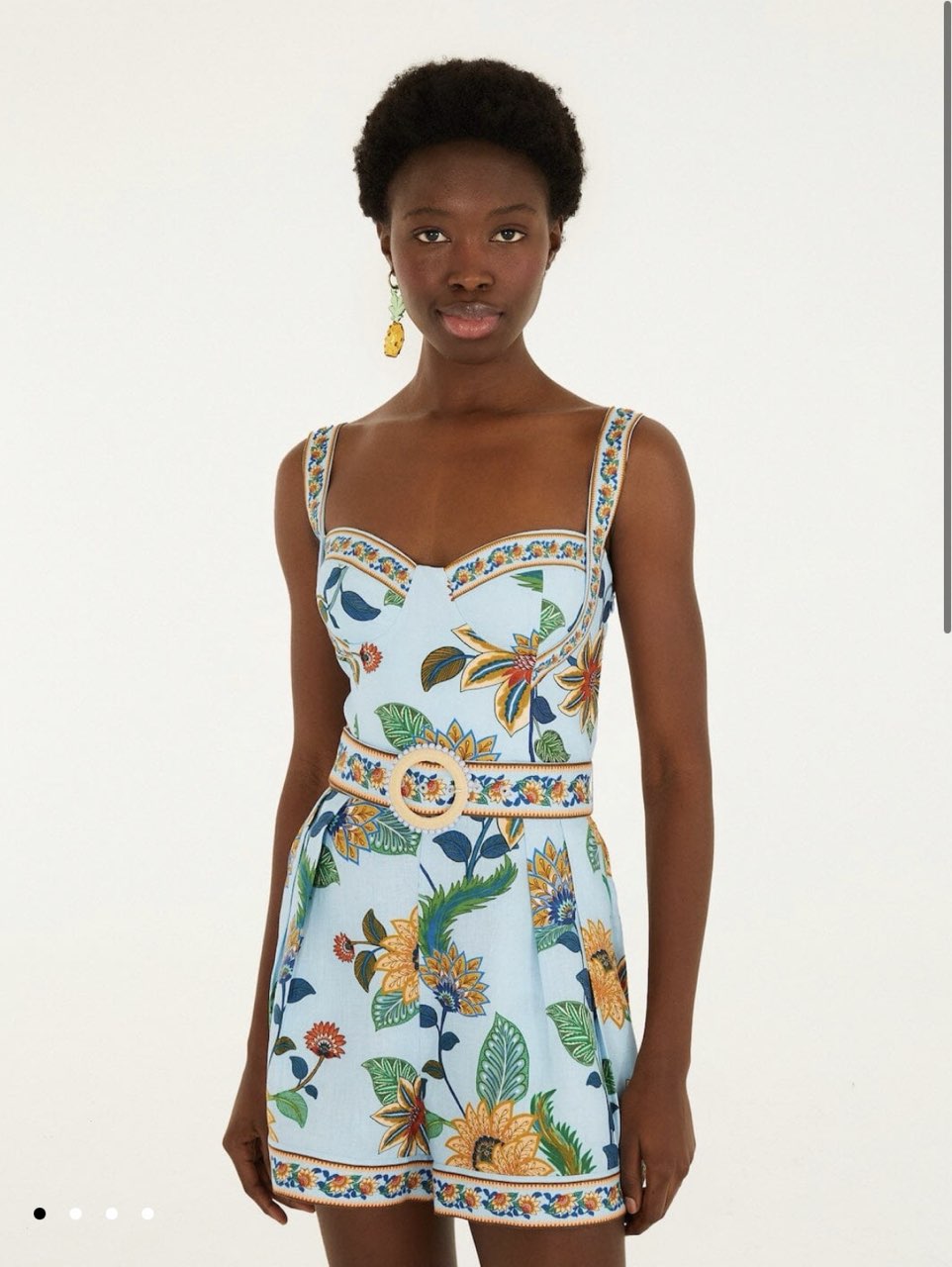 Light Blue Floral Delhi Romper
