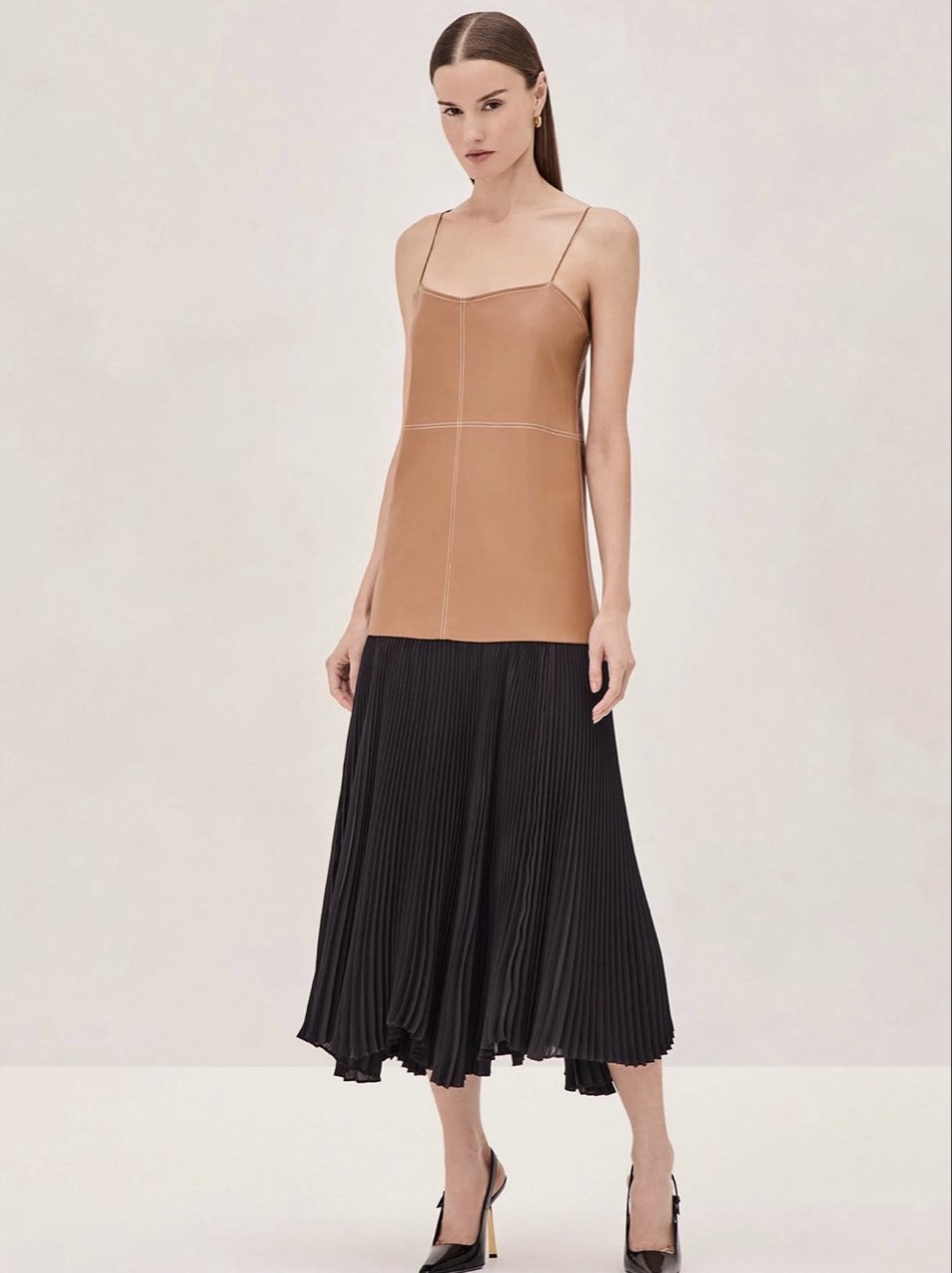 Alexis Black and Brown Midi