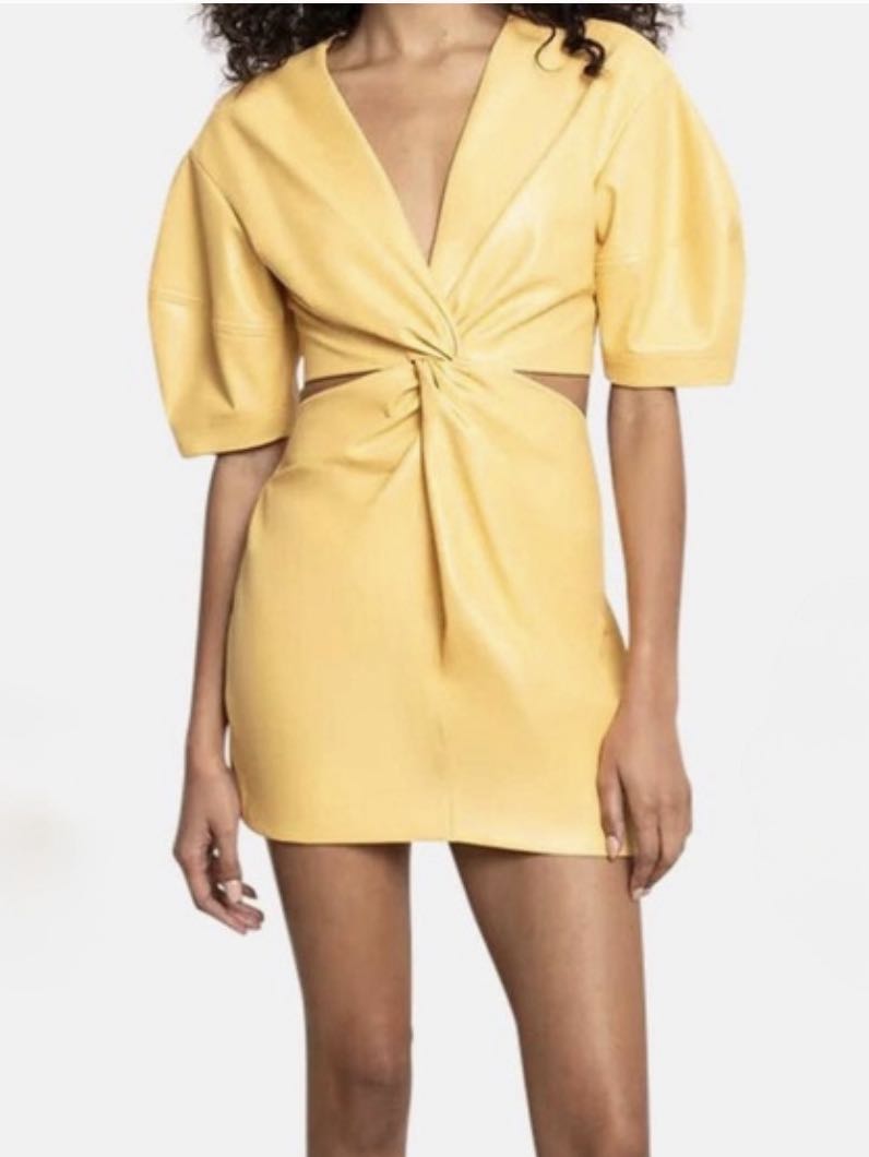 Alc faux leather mini dress