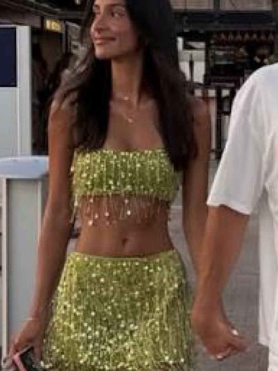 Sequin Fringe Two-Piece Set