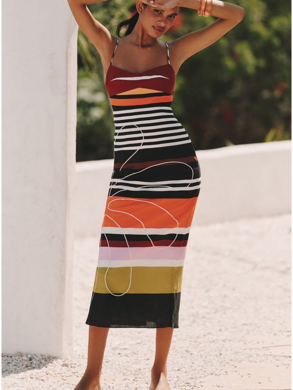 Cala De La Cruz Striped Dress