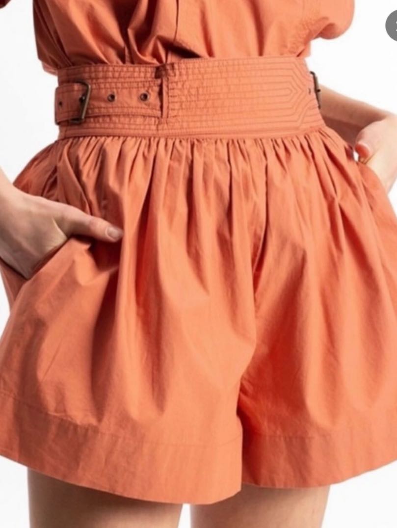 Orange Ulla Johnson shorts