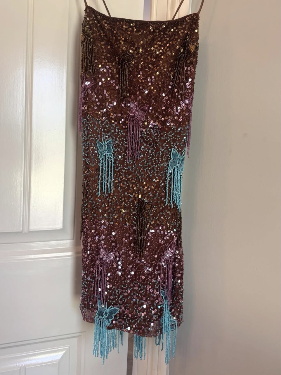 Sequin Butterfly Mini Dress