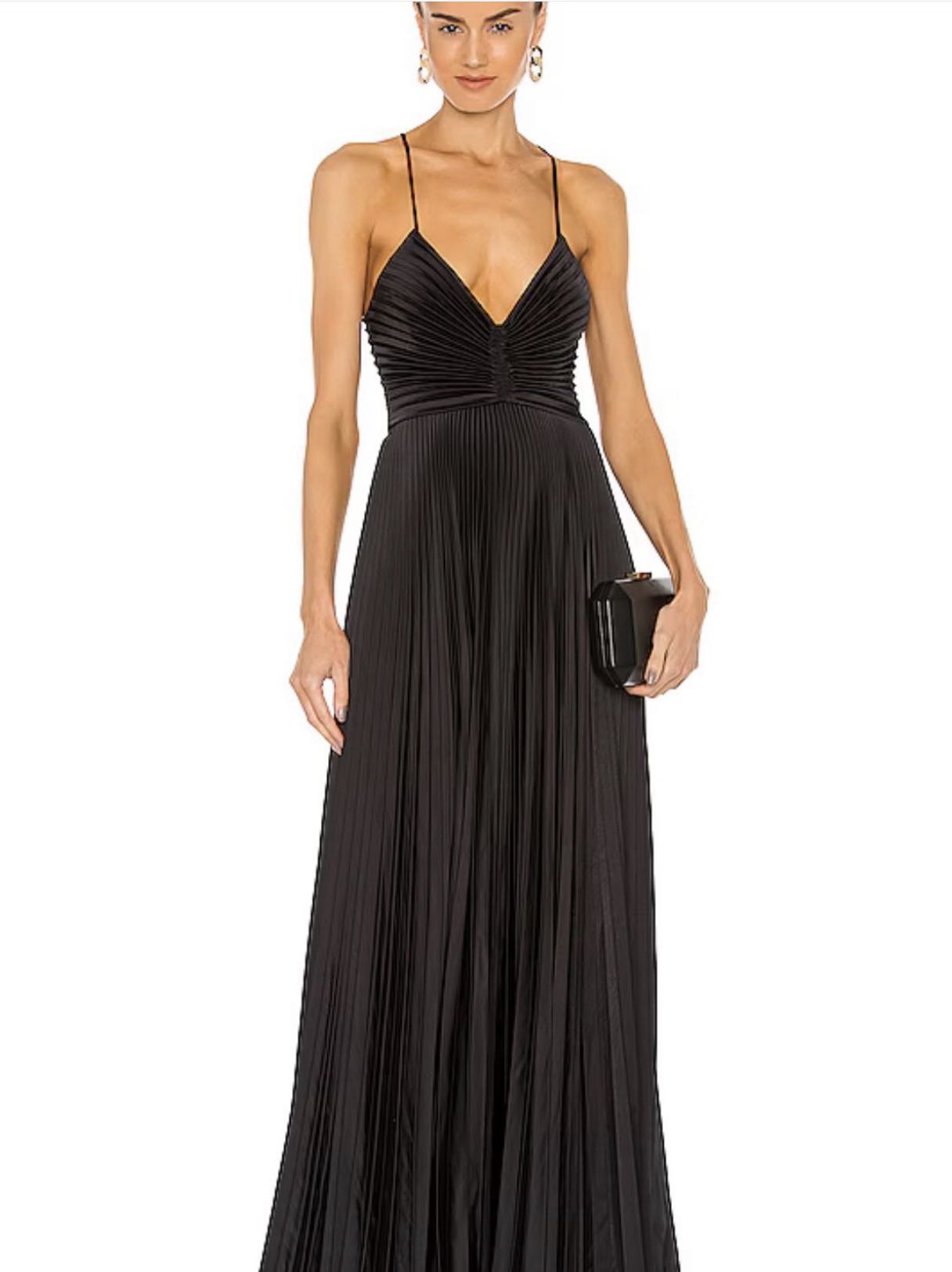 ALC Aries Pleated Cutout Maxi Dress