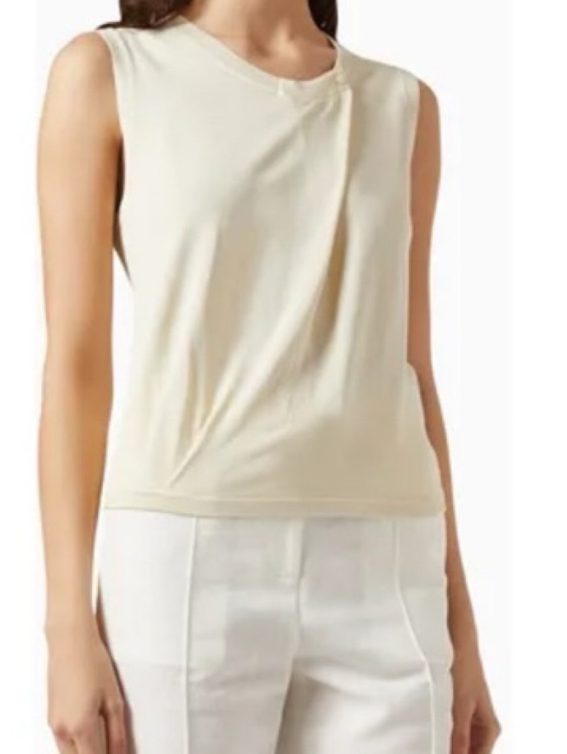 Draped Sleeveless Knit Top