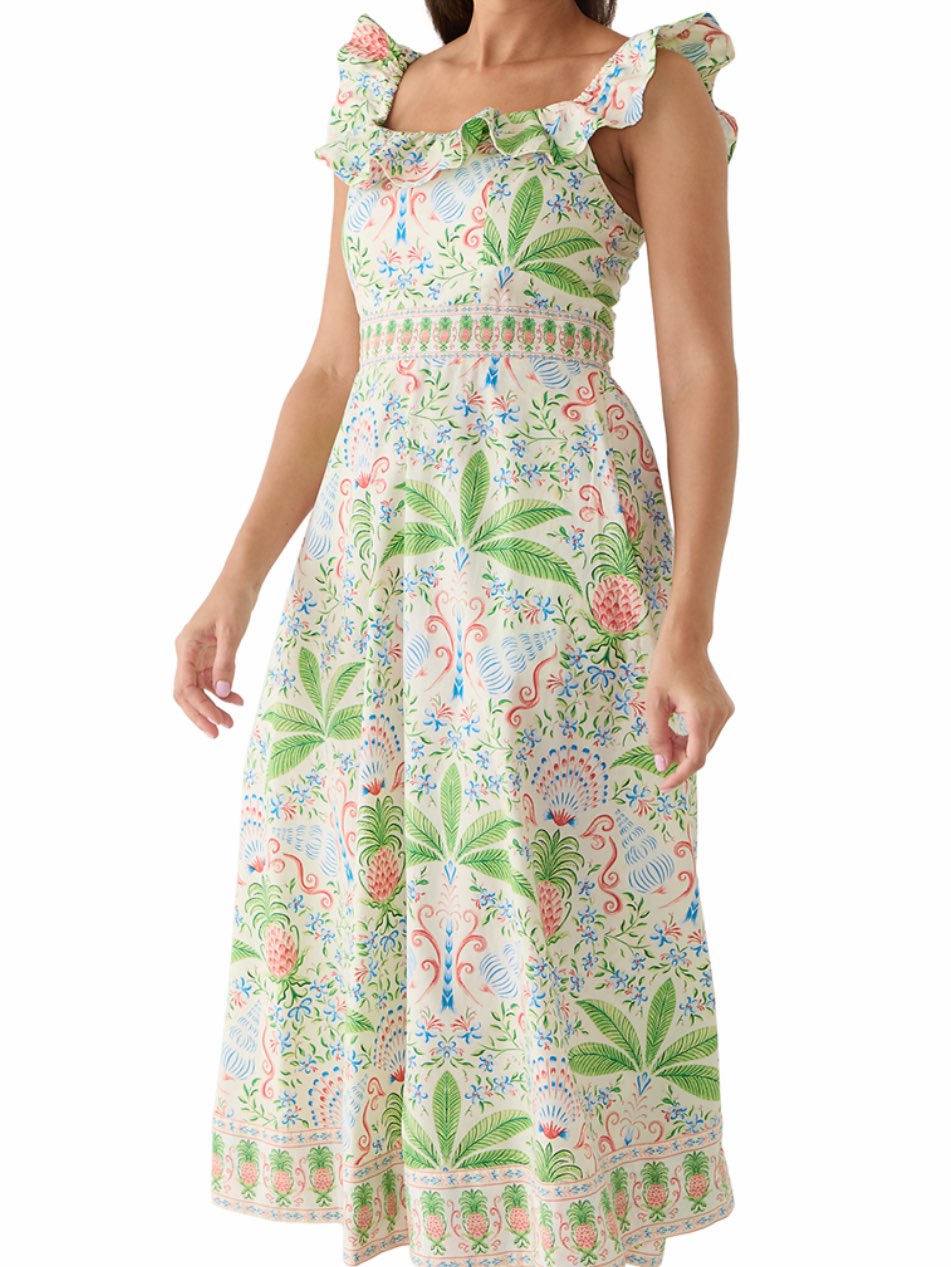 Midi dress printed