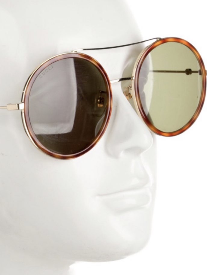 Gucci Round Tortoiseshell Sunglasses