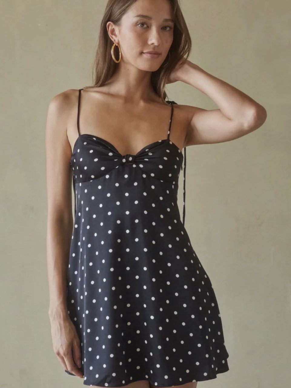 Black Polka Dot Mini Dress