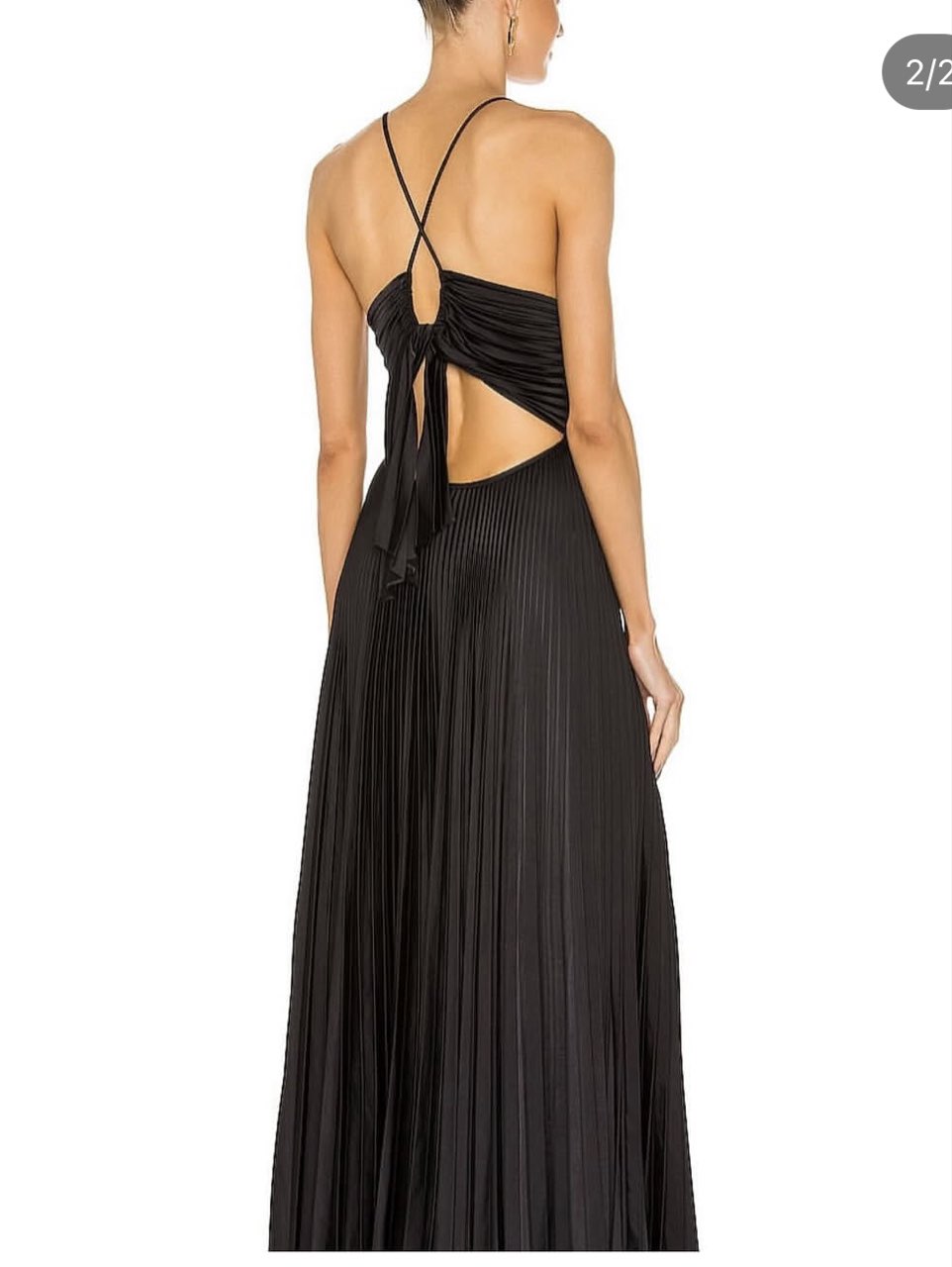 Black Pleated Maxi Dress