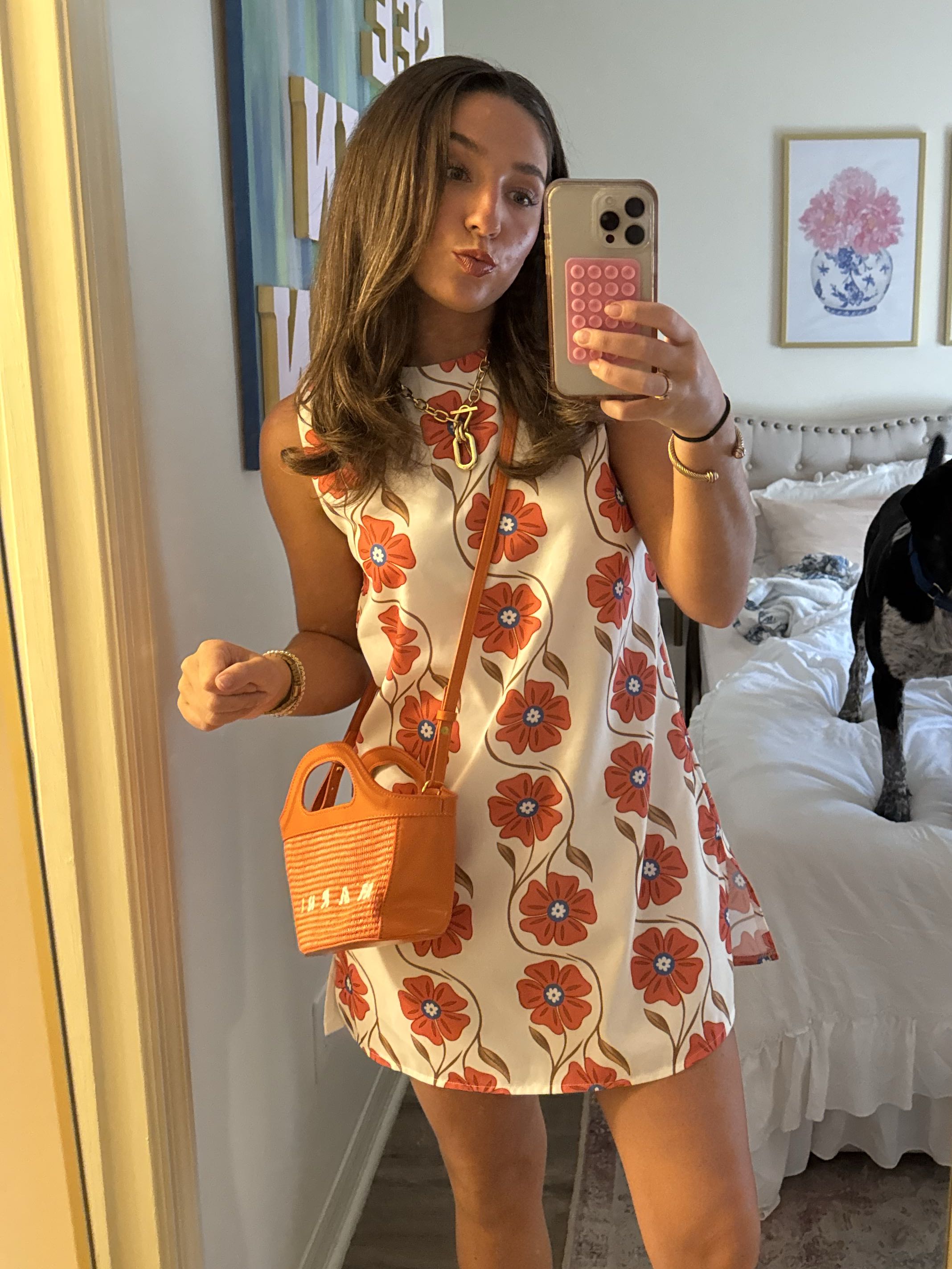 Coco Lilly’s Orange Mini Flower Dress