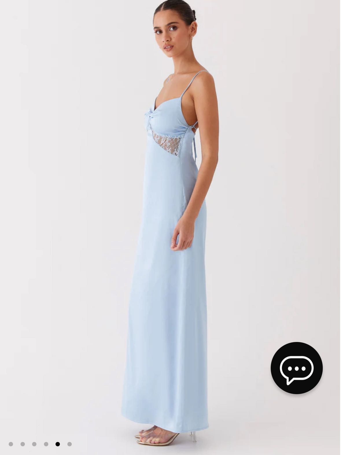 Lace Satin Maxi Dress Size 2