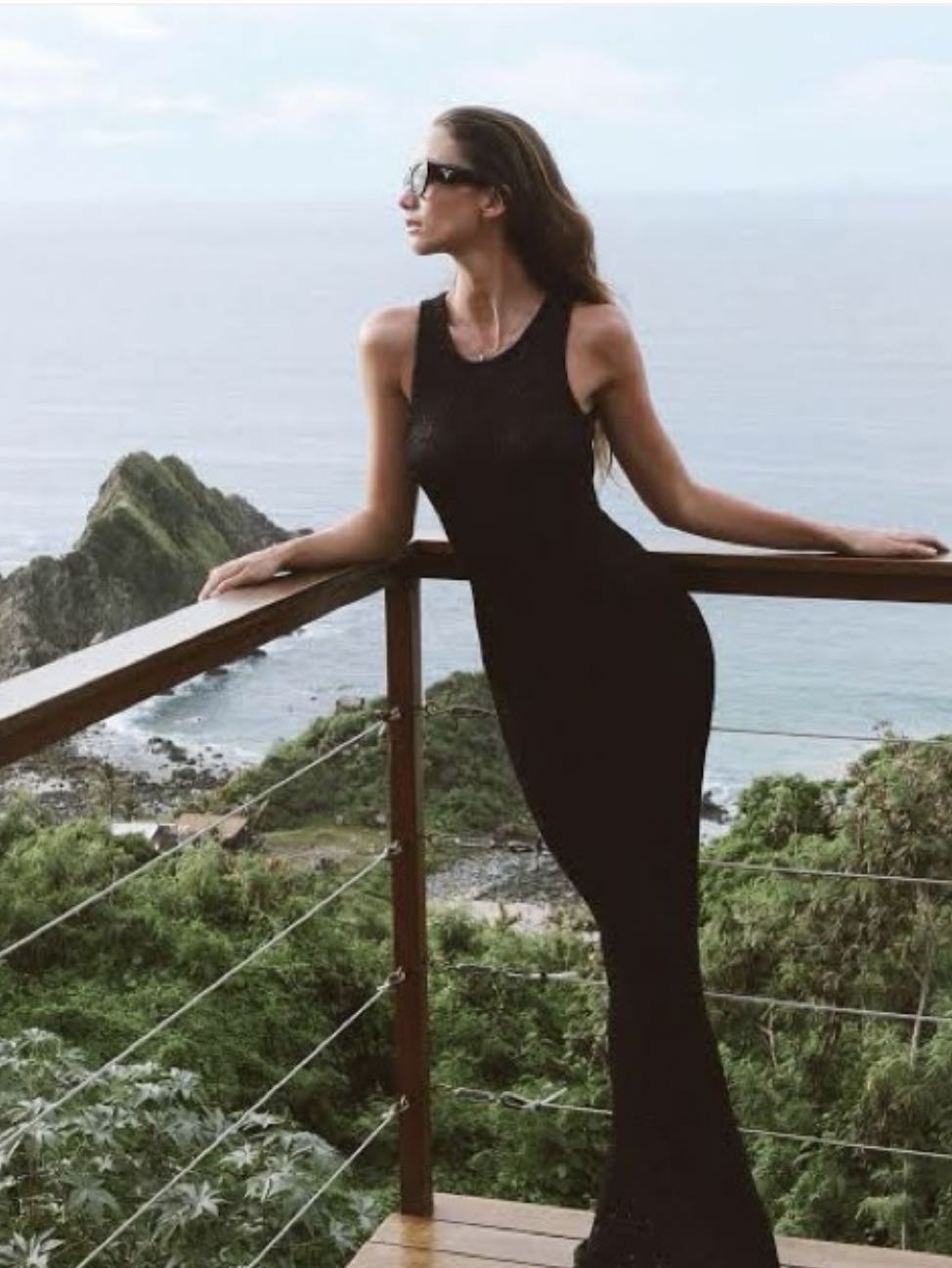 Black Knit Maxi Dress