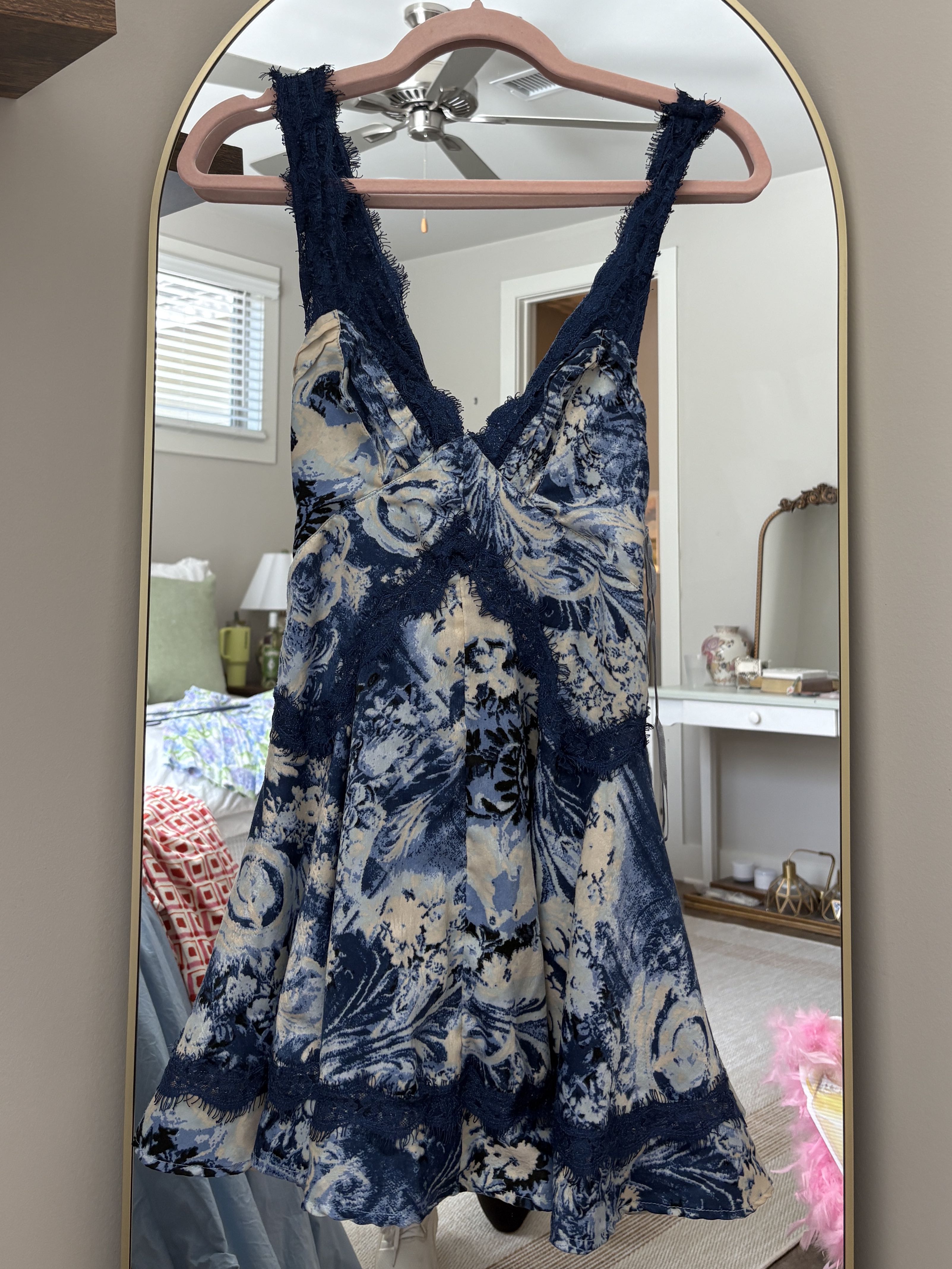 Blue + White Mini Dress