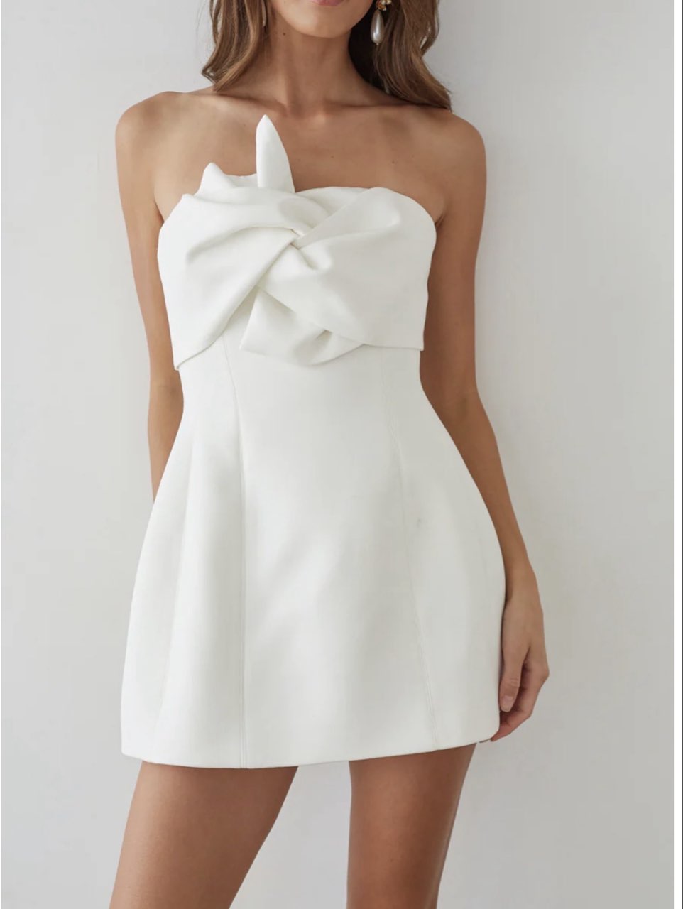American Threads Alix Twist Front Bubble Mini Dress