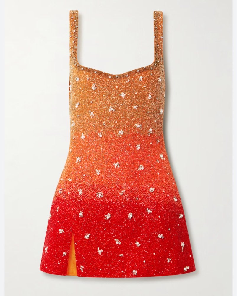 Lime Green Floral Applique Mini Dress