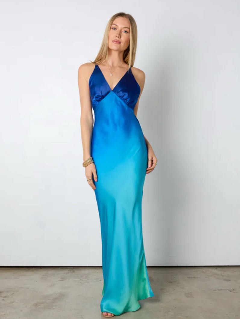 Vestique ombré maxi dress