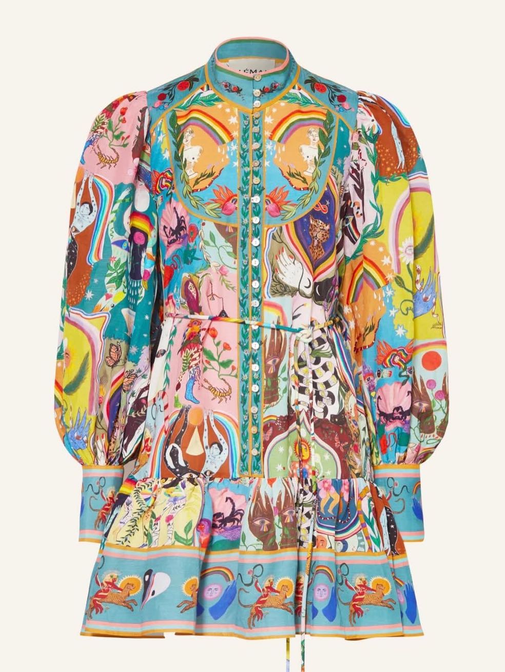 Multi color evergreen mini dress