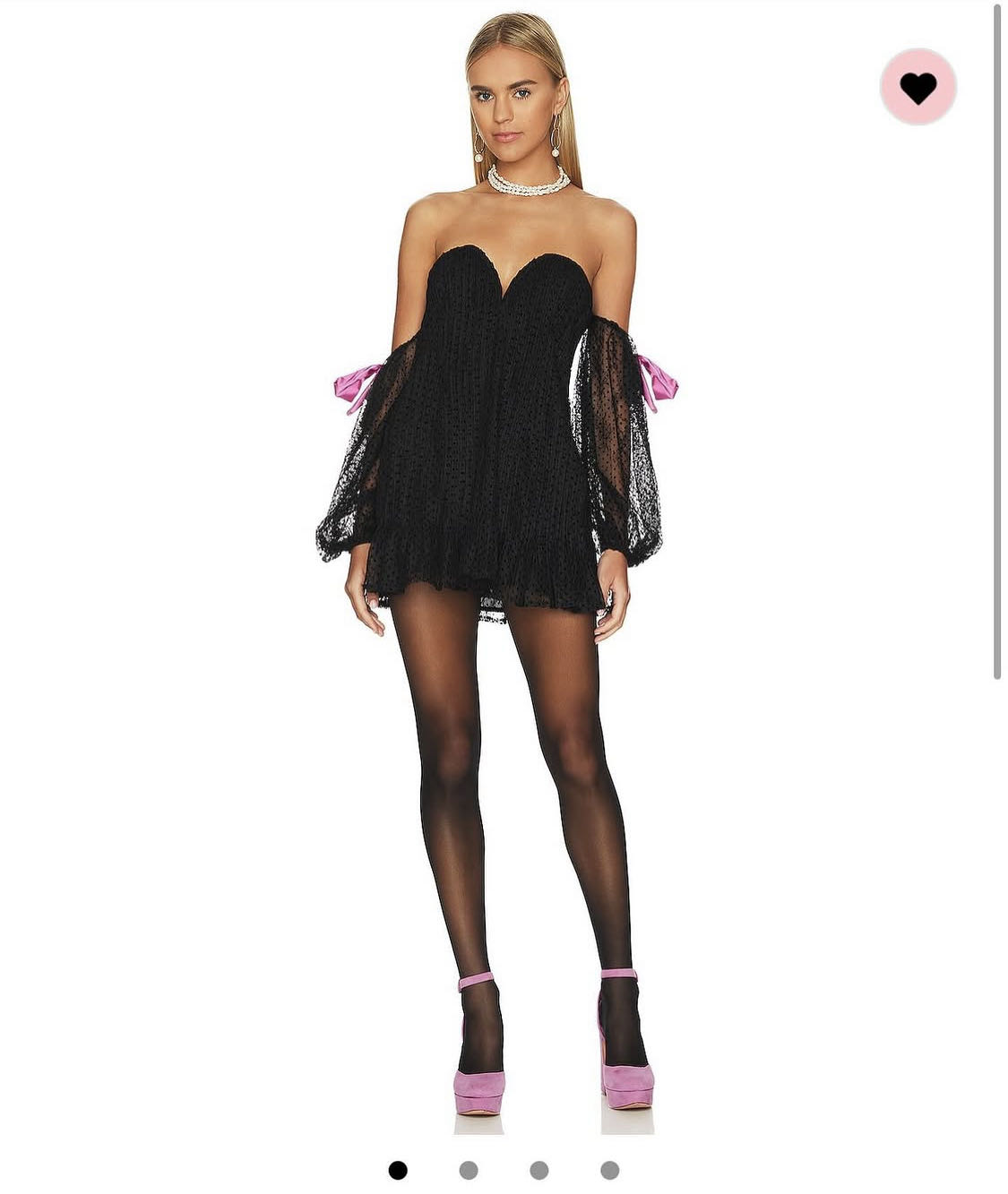 Black Lace Off-Shoulder Mini Dress